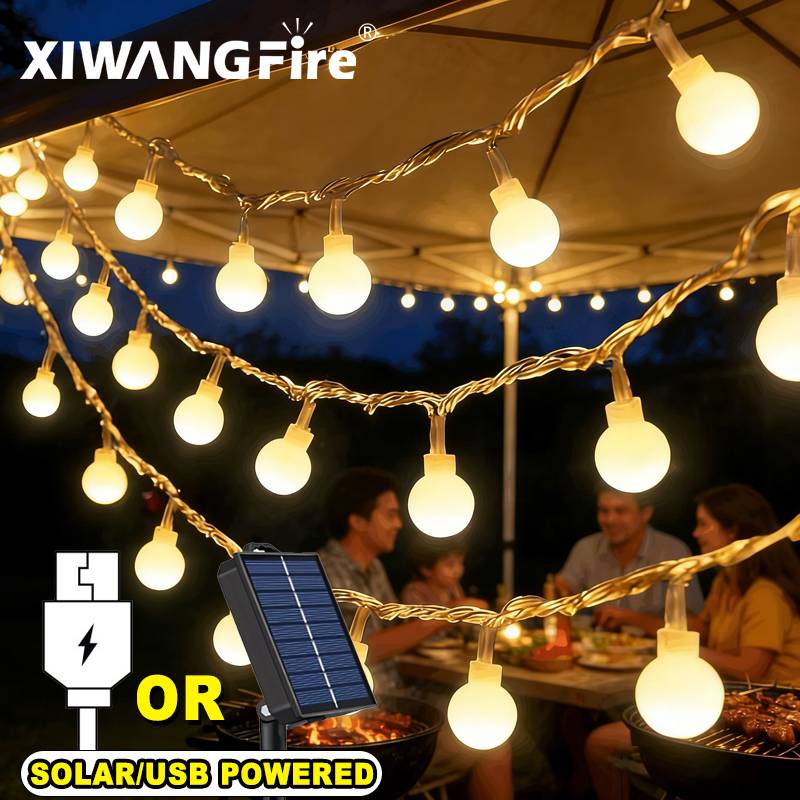 Lighting Decor For Room - Guirlandes lumineuses solaires/USB/batterie de 3 à