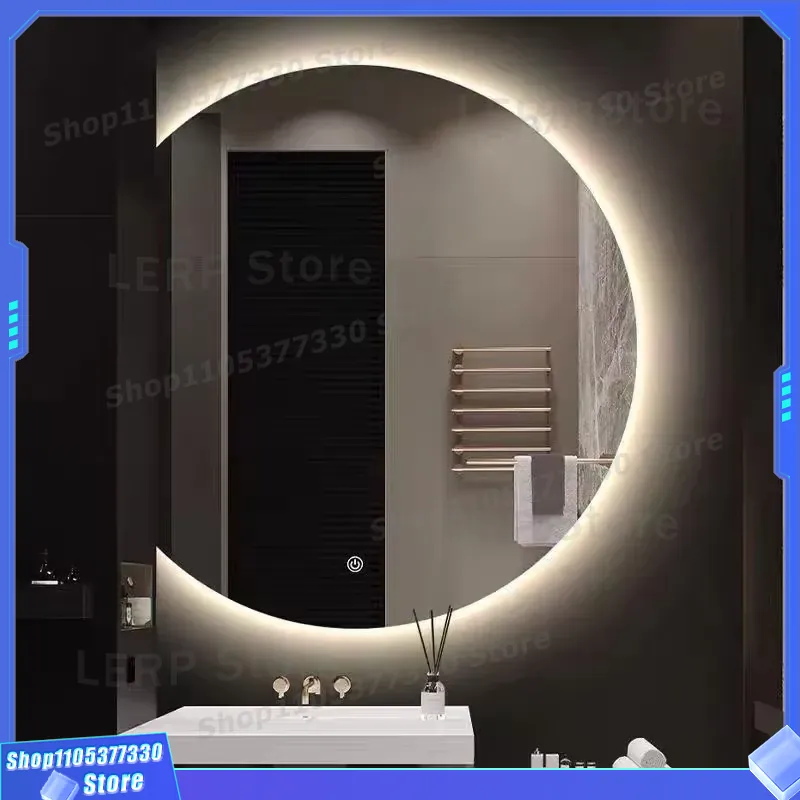 Decor Lighting Solution - Miroir mural LED moderne, design semi-circulaire
