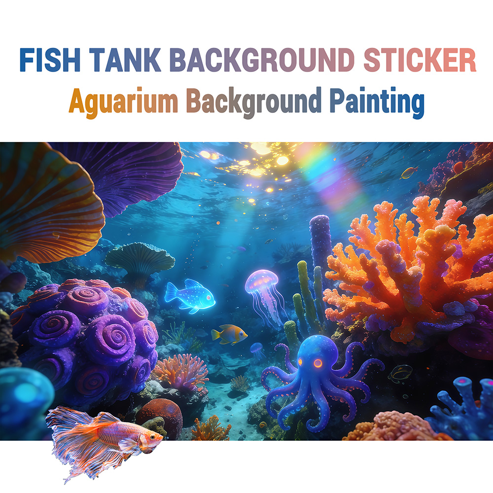 Lighting World Decor - Autocollants pour aquarium, décoration de paysage