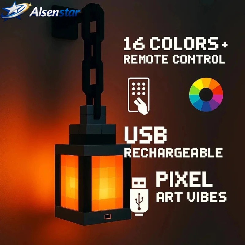 Lighting World Decor - Lampe suspendue style pixel, veilleuse murale