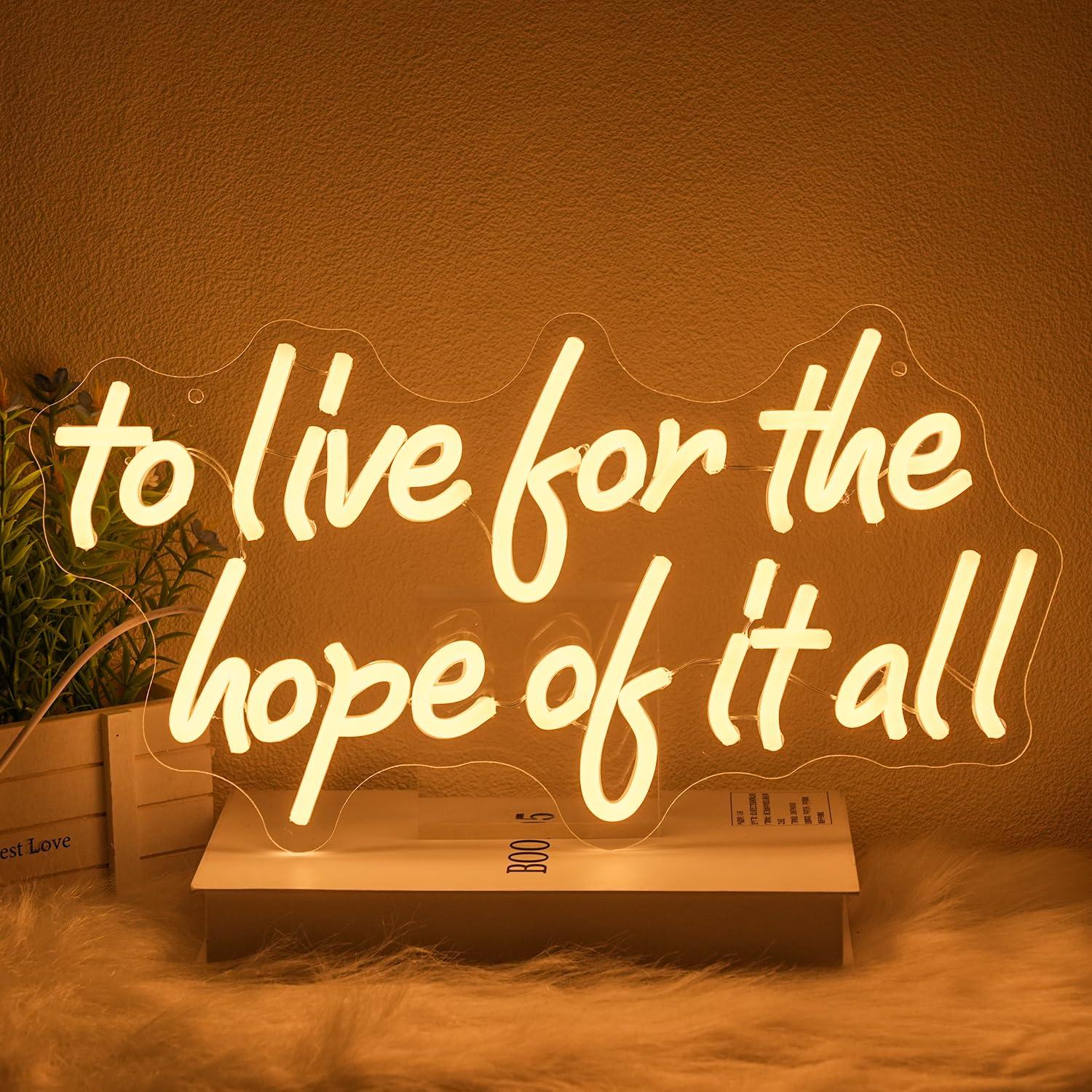 Wall Decor Lighting - Panneau néon « To Live For