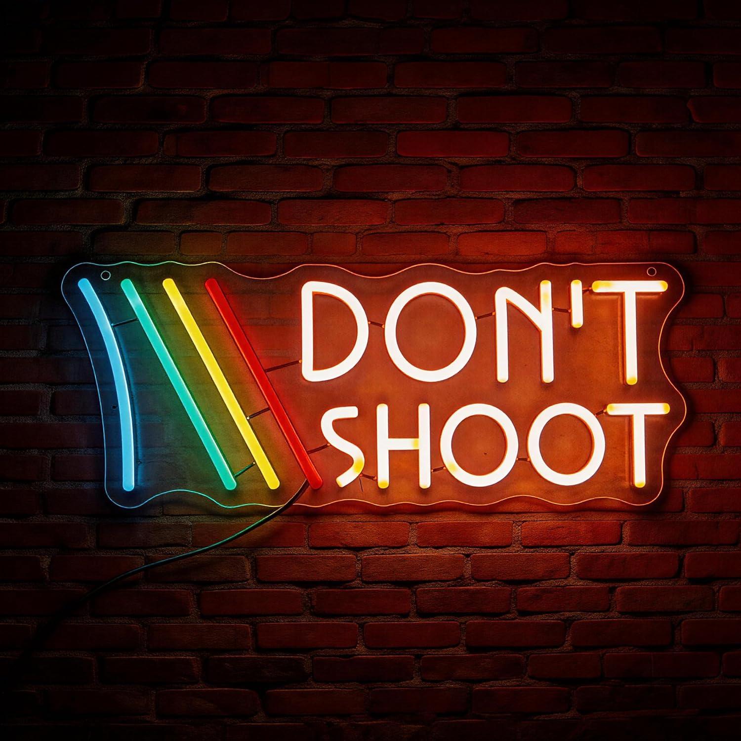 Wall Decor Lighting - Panneau lumineux LED « Don't Shoot