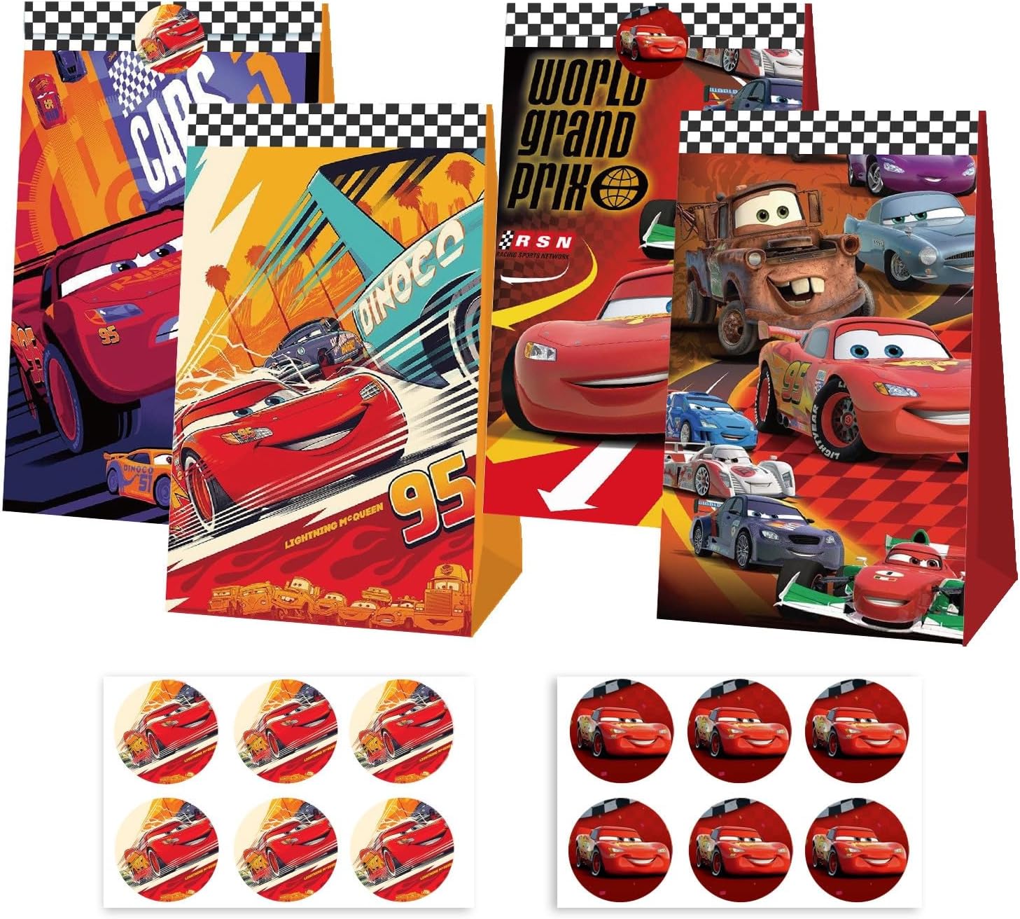 Lighting Mcqueen Birthday Decor - Sacs cadeaux pour fête sur le