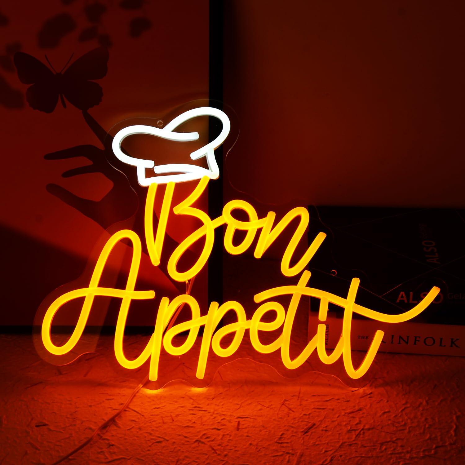 Wall Decor Lighting - Enseigne néon Bon Appetit Chapeau de