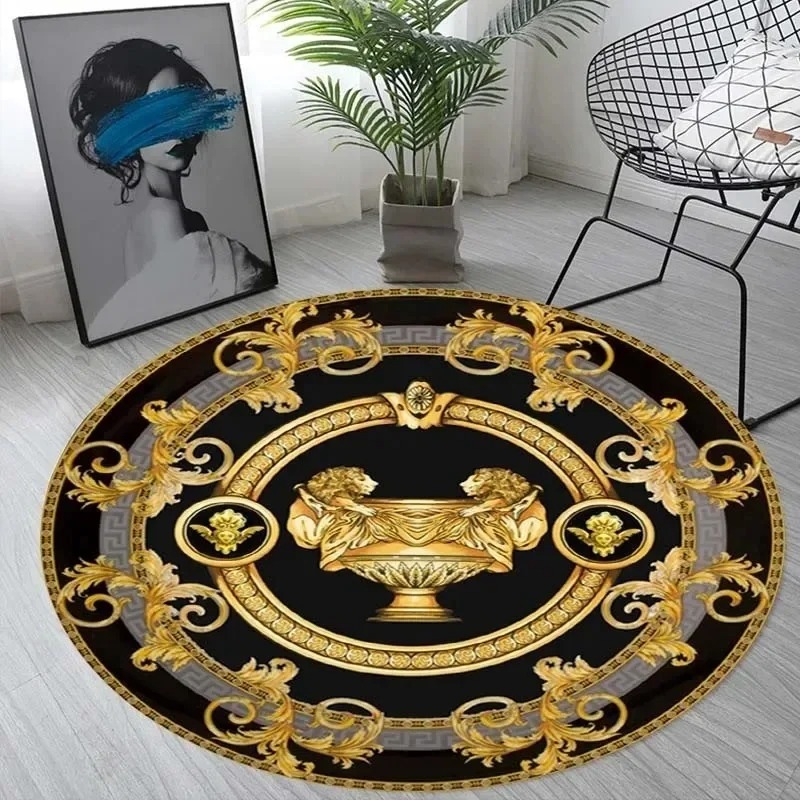 Home Decor Lighting Wholesale - Tapis rond européen doré de luxe