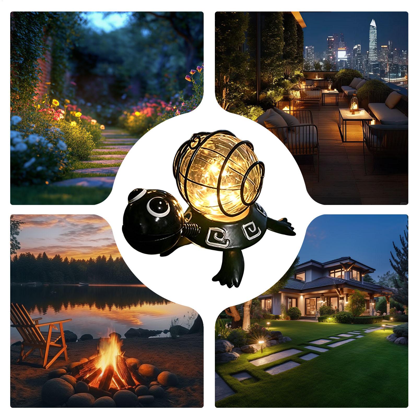 Yard Lighting Decor - Lampes solaires en forme de tortue