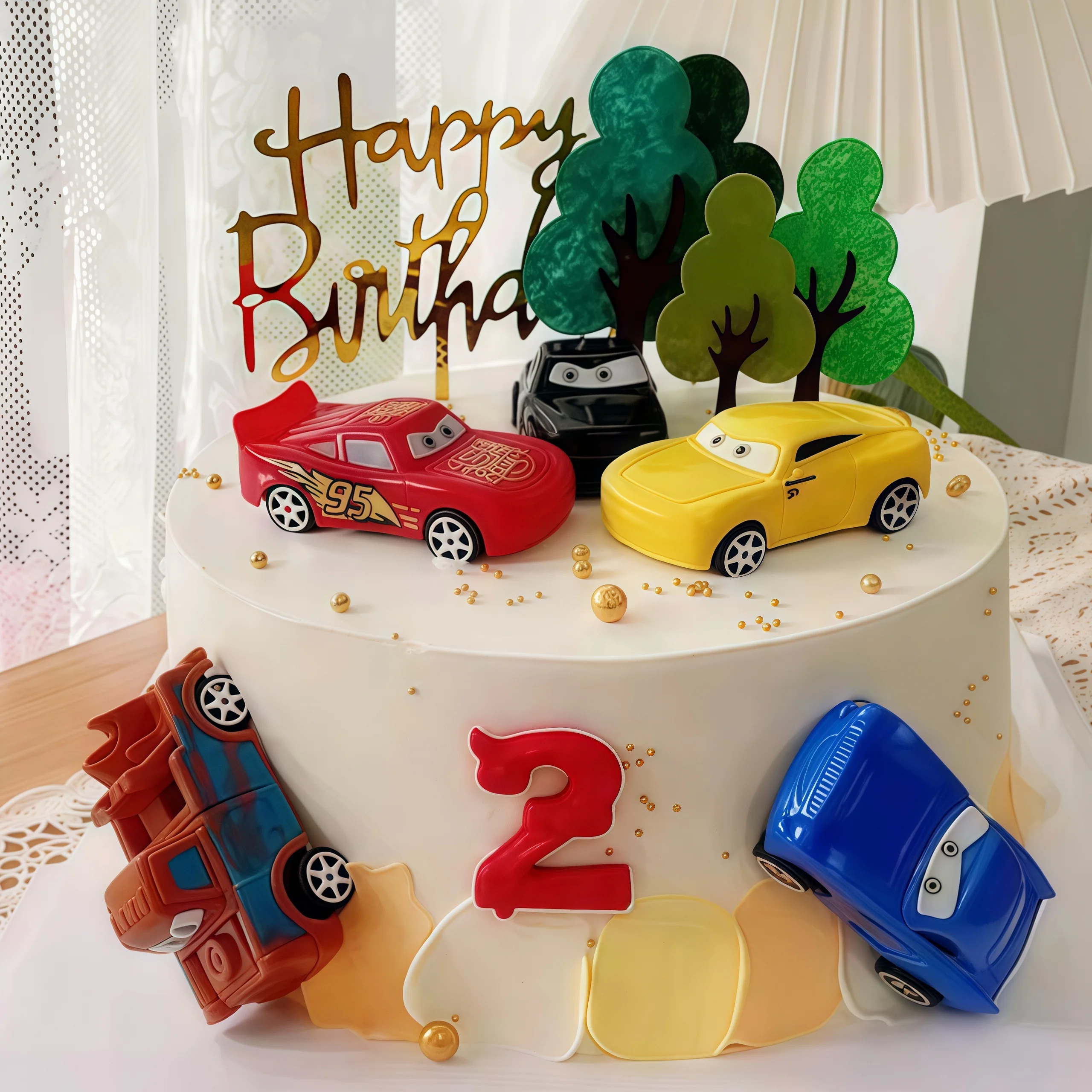 Décoration de gâteau joyeux an - Lighting Mcqueen Birthday Decor avis et prix
