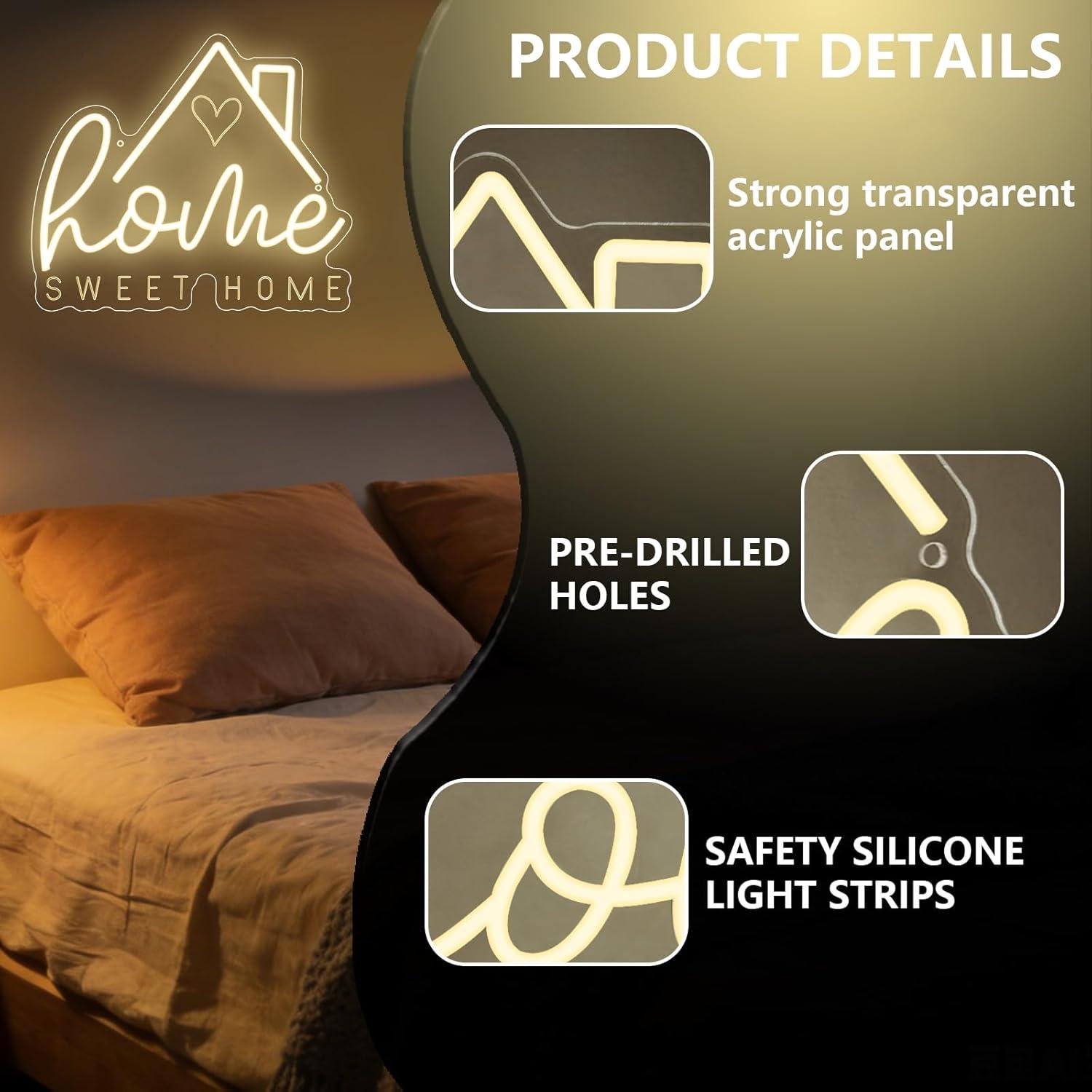Enseigne néon « Sweet Home » a - Lighting Decor For Room avis et prix