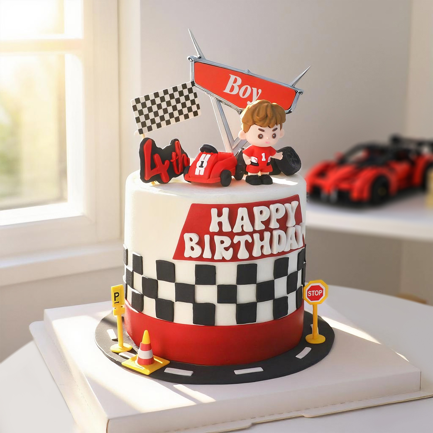 Décoration de gâteau d'anniver - Lighting Mcqueen Birthday Decor avis et prix