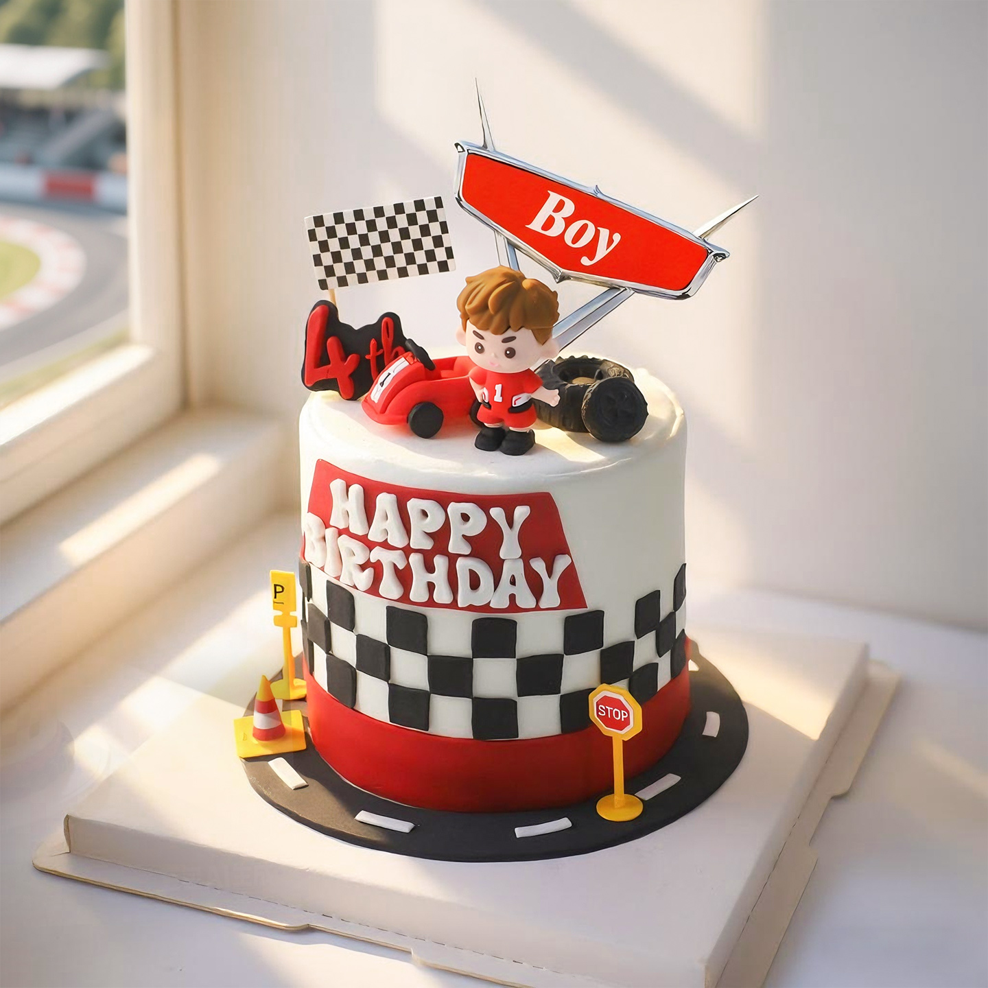 Décoration de gâteau d'anniver - Lighting Mcqueen Birthday Decor avis et prix