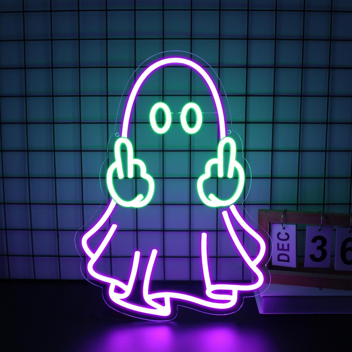 Enseigne néon LED Ghost alimen - Wall Decor Lighting avis et prix