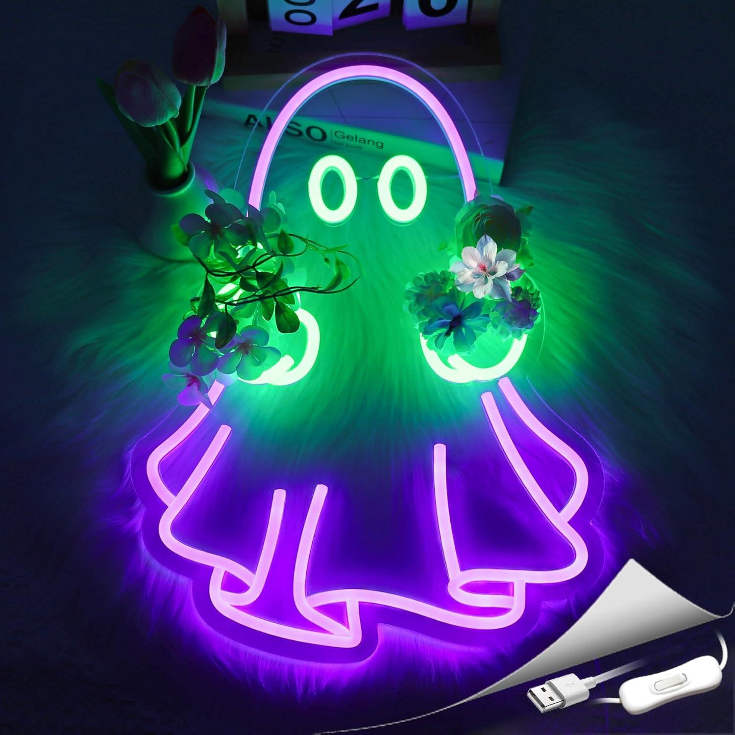 Enseigne néon LED Ghost alimen - Wall Decor Lighting avis et prix
