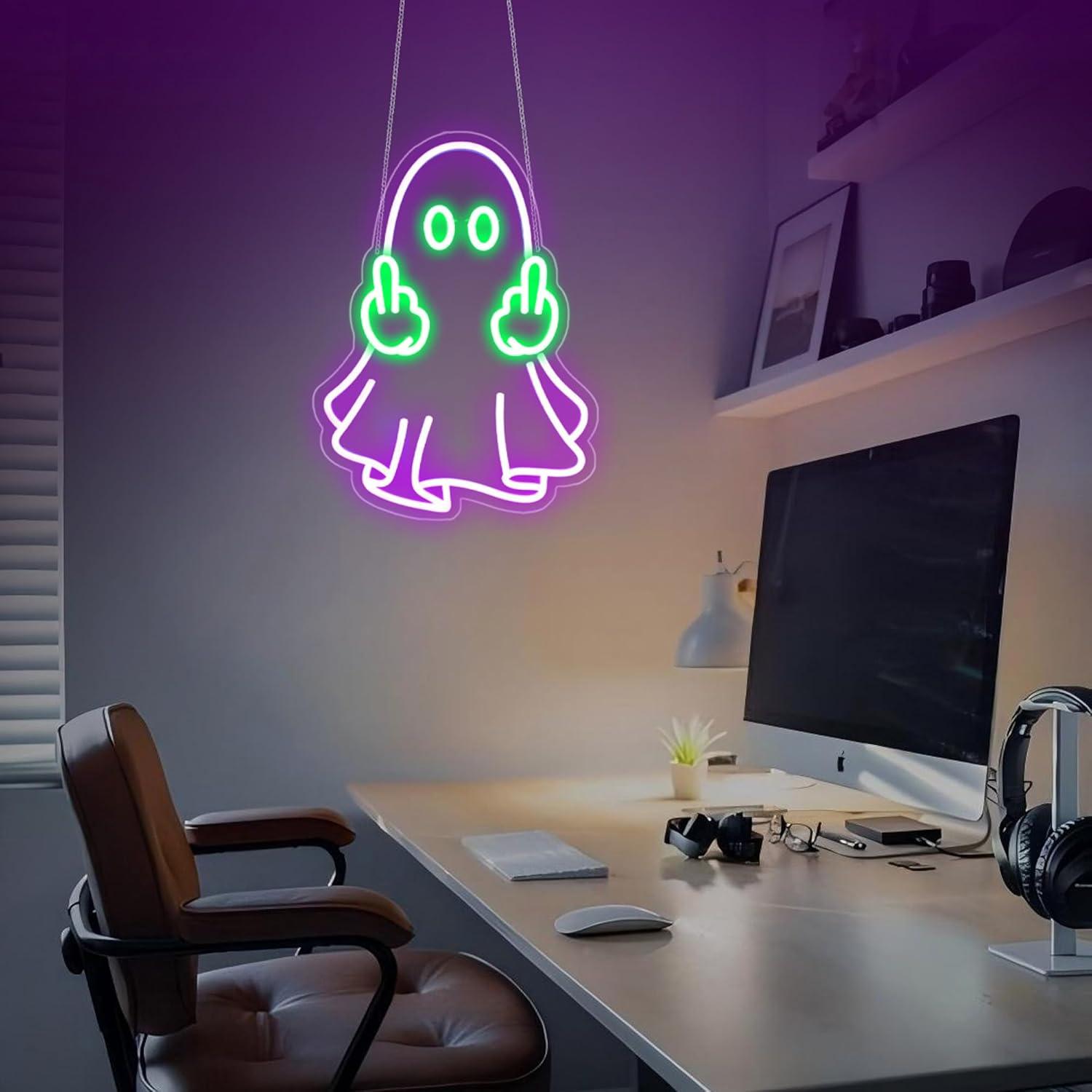 Enseigne néon LED Ghost alimen - Wall Decor Lighting avis et prix