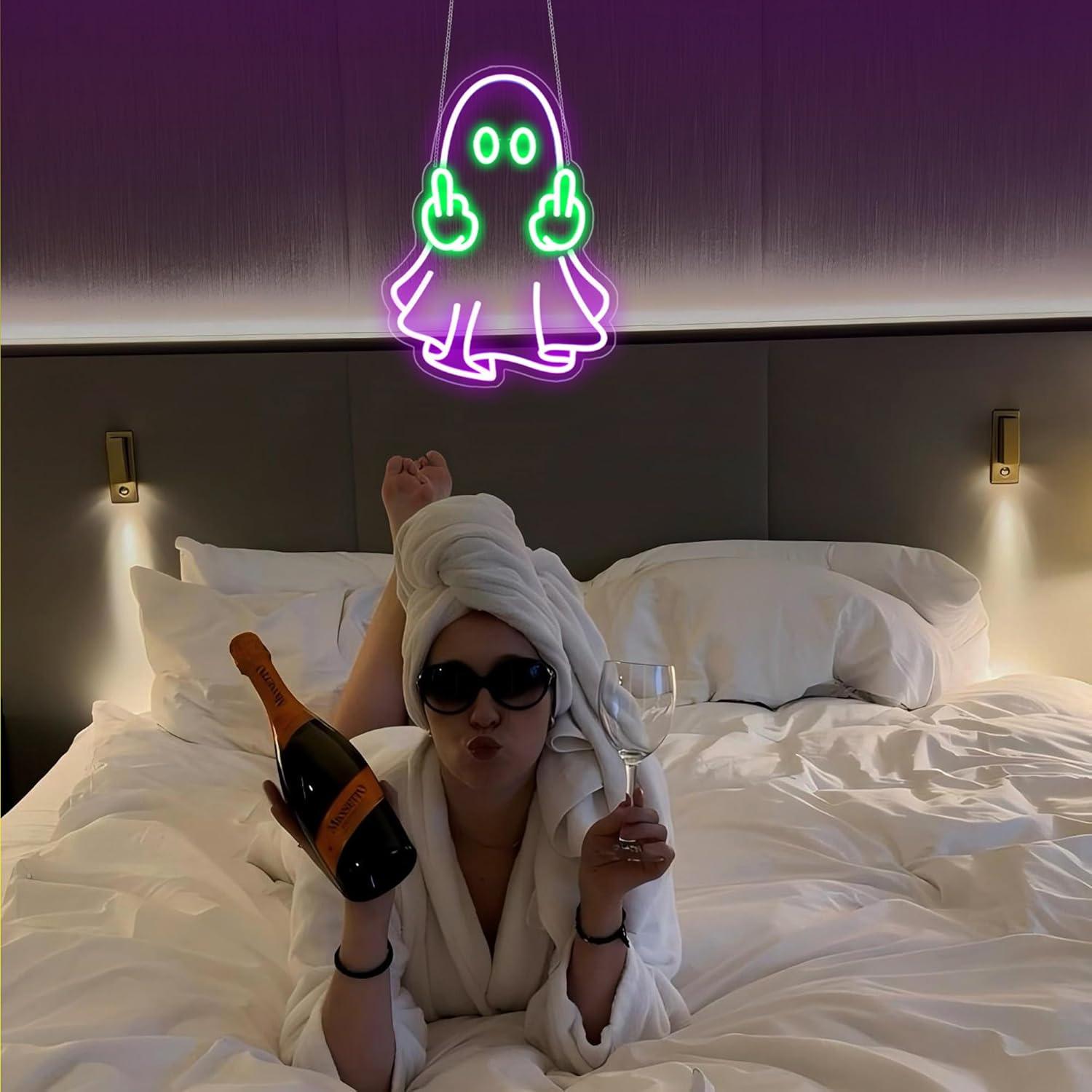 Enseigne néon LED Ghost alimen - Wall Decor Lighting avis et prix
