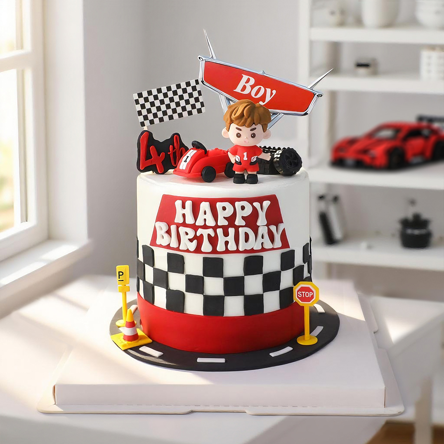 Décoration de gâteau de voitur - Lighting Mcqueen Birthday Decor avis et prix