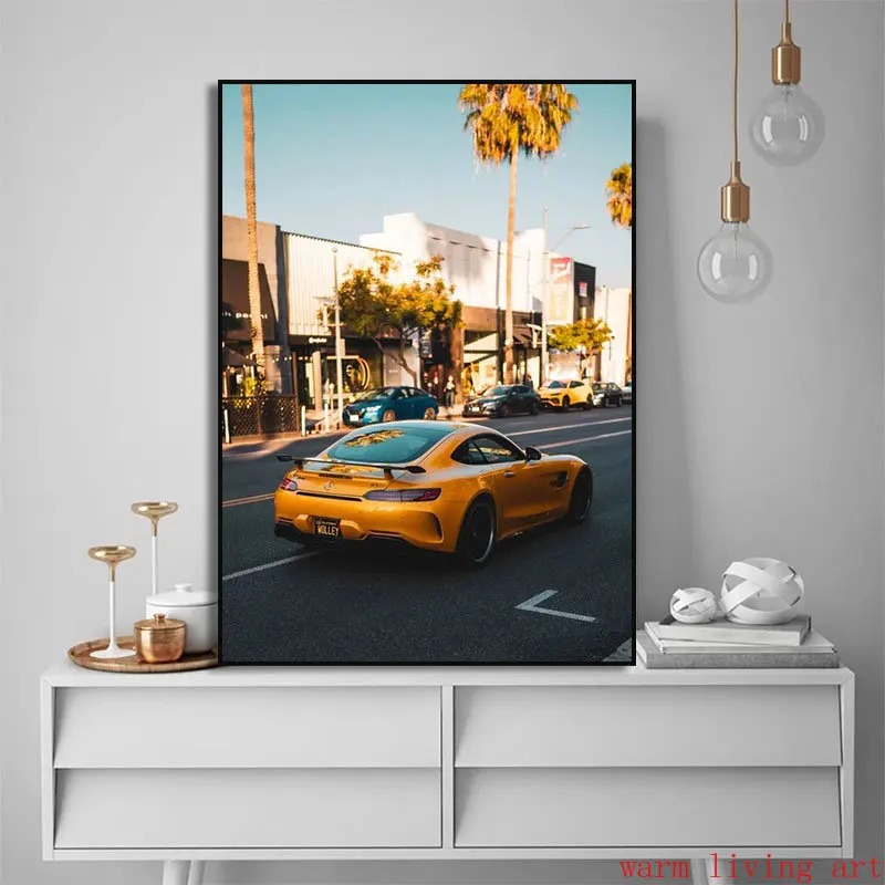 Peinture sur toile de voiture  - Lighting World Decor avis et prix
