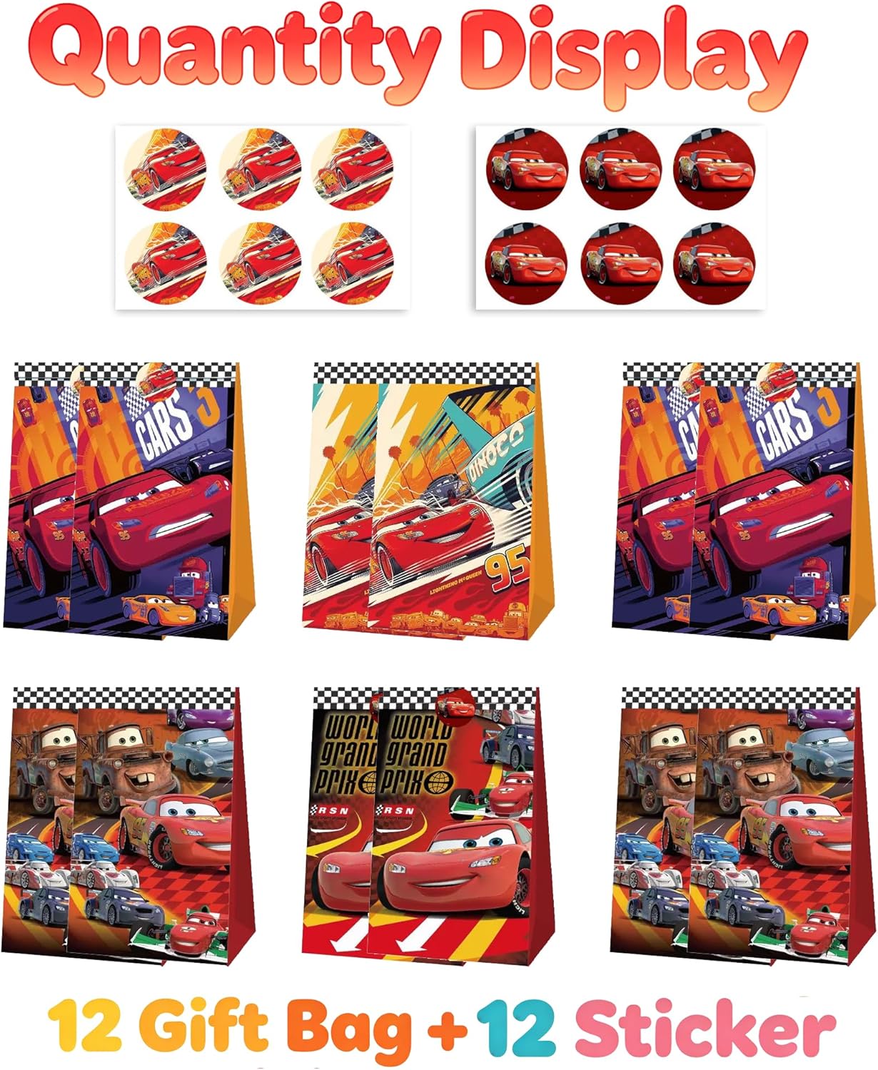 Sacs cadeaux pour fête sur le  - Lighting Mcqueen Birthday Decor avis et prix