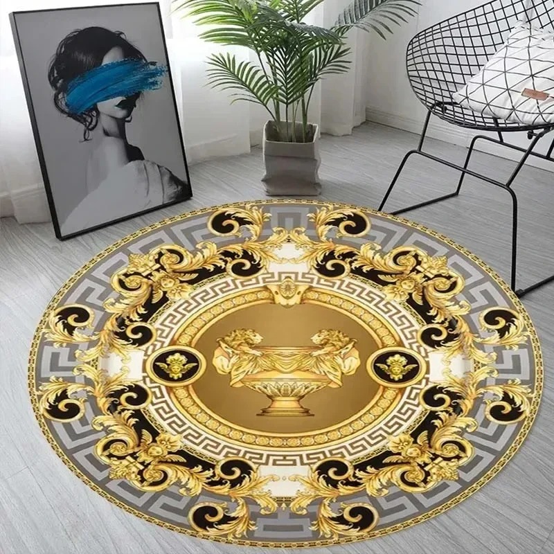 Tapis rond européen doré de lu - Home Decor Lighting Wholesale avis et prix