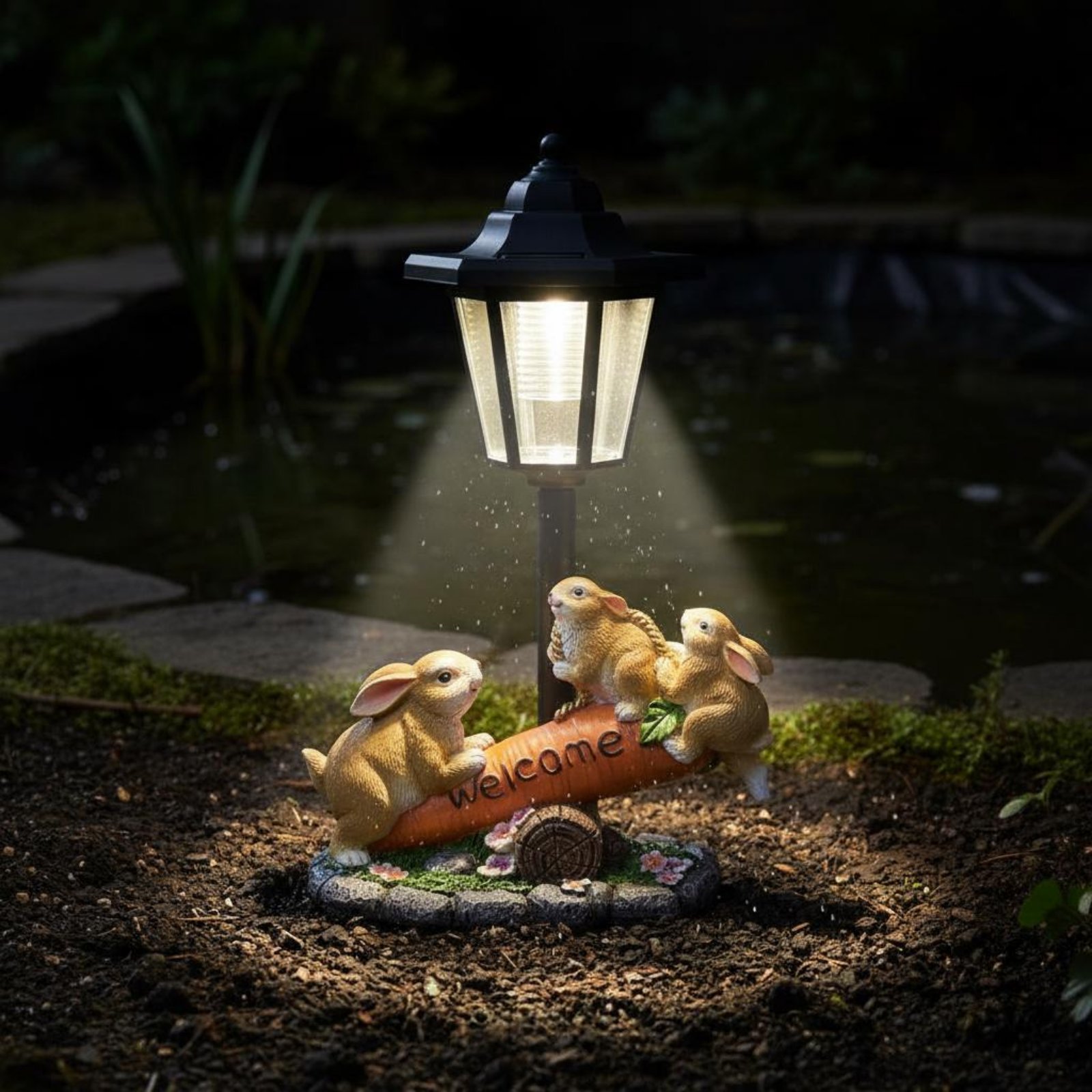 Statue de lapin solaire décora - Yard Lighting Decor avis et prix