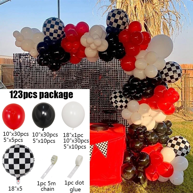 123 pièces ballons d'anniversa - Lighting Mcqueen Birthday Decor avis et prix