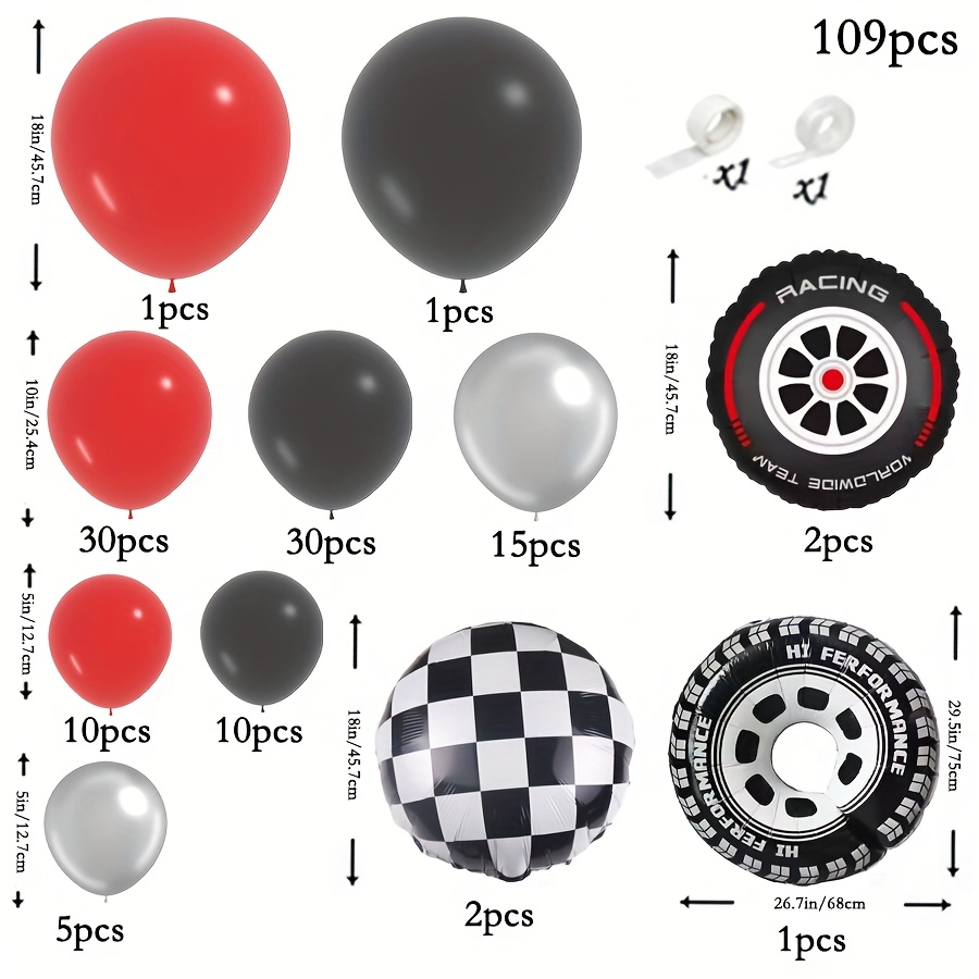 Kit d'arche de ballons sur le  - Lighting Mcqueen Birthday Decor avis et prix
