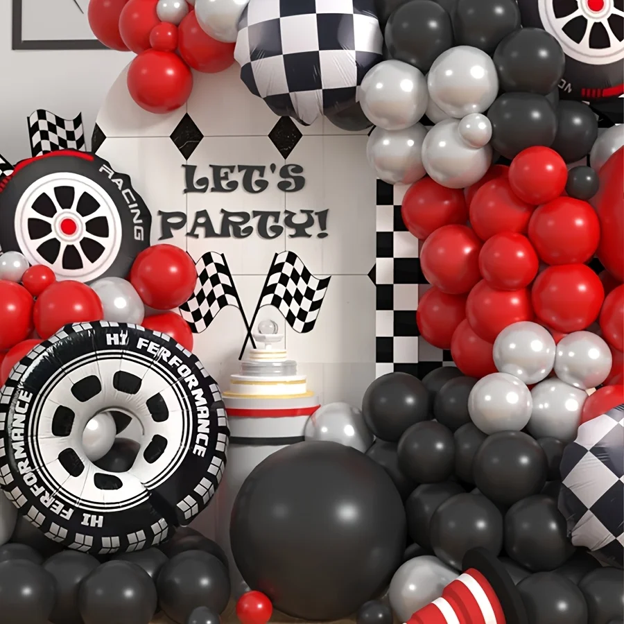 Kit d'arche de ballons sur le  - Lighting Mcqueen Birthday Decor avis et prix