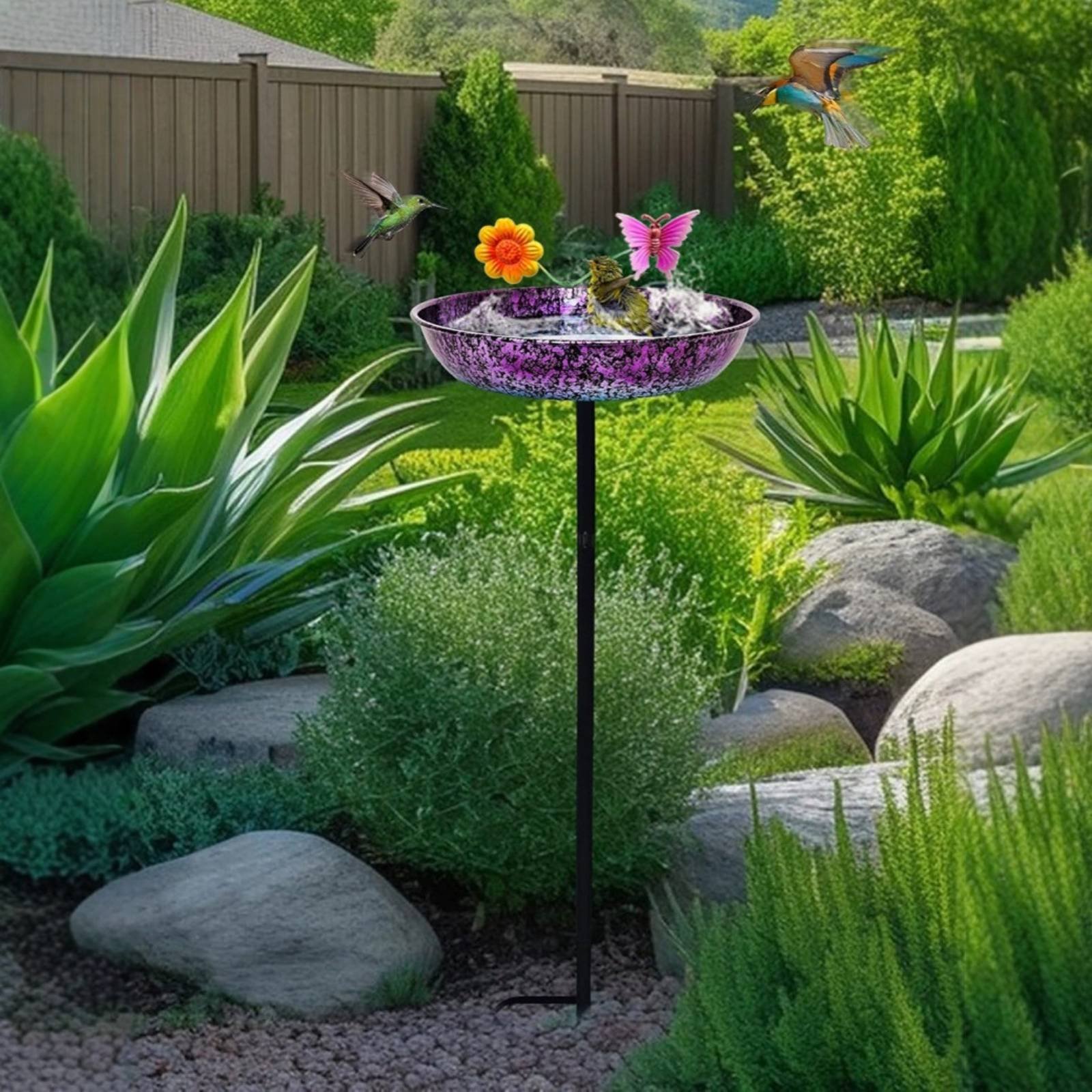 Bain d'oiseaux en métal durabl - Elegant Decor & Lighting Llc avis et prix