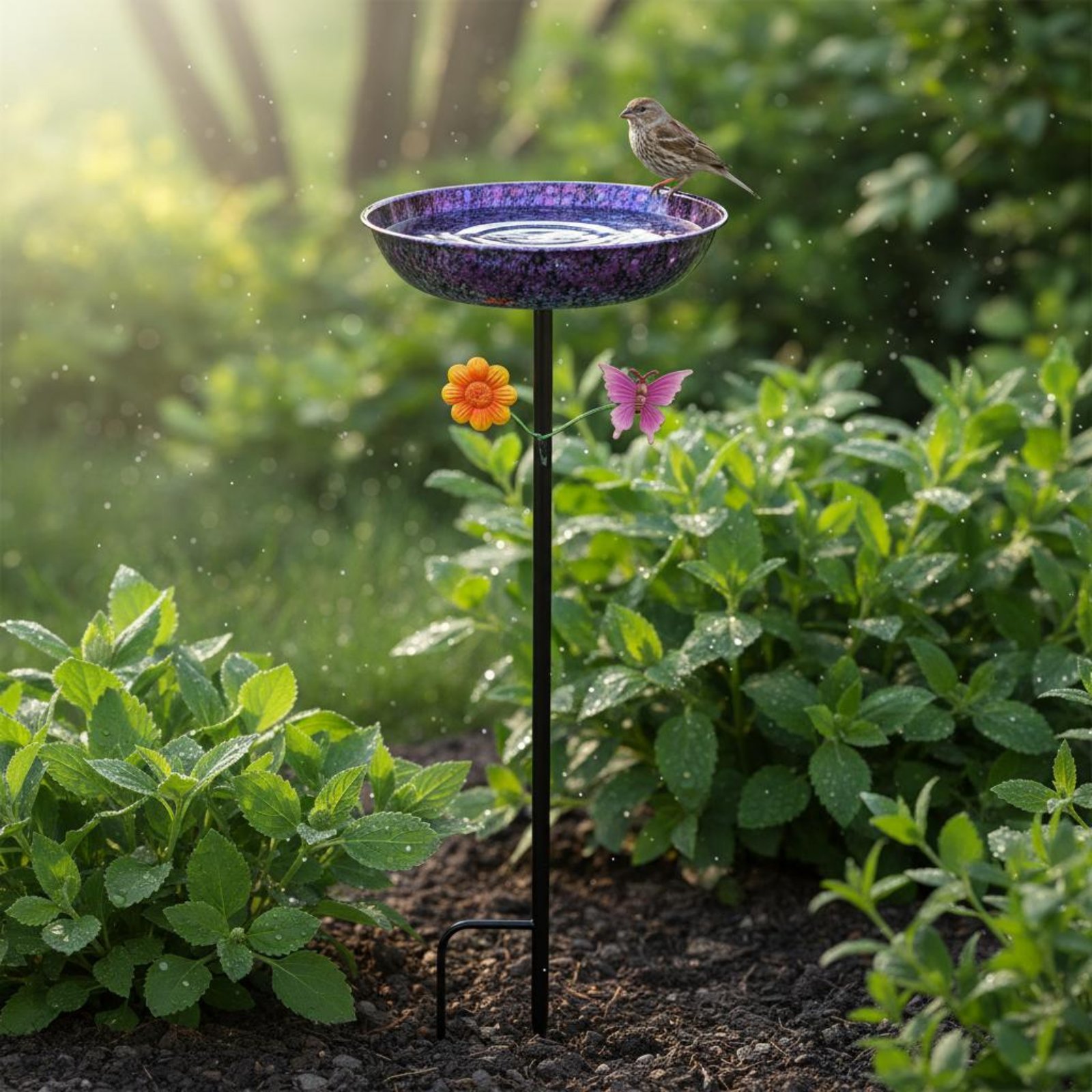 Bain d'oiseaux en métal durabl - Elegant Decor & Lighting Llc avis et prix