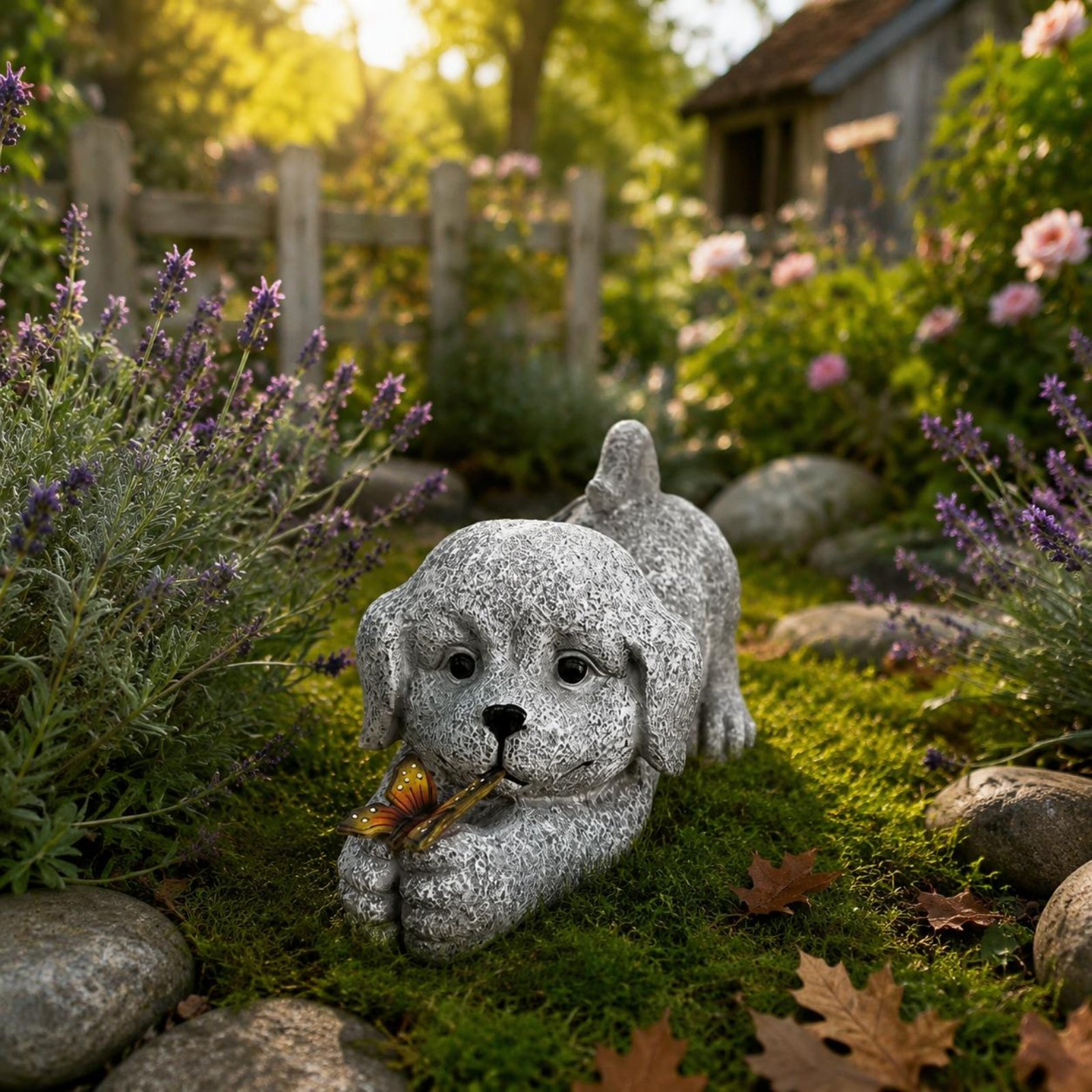 Statue de chien solaire en rés - Yard Lighting Decor avis et prix