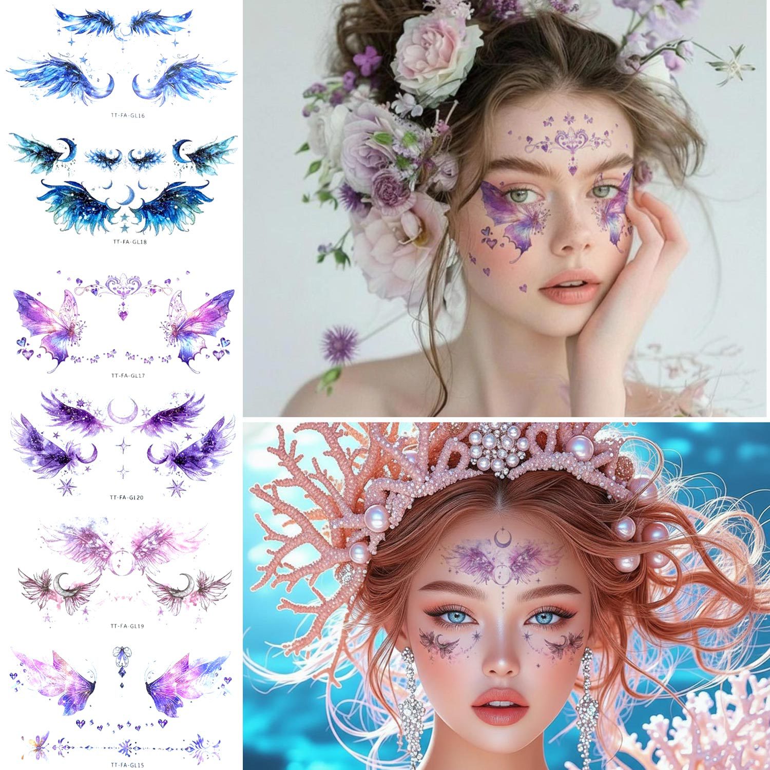 Autocollants visage d'ange sci - Elegant Decor & Lighting Llc avis et prix